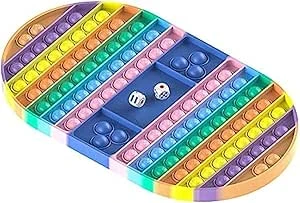 Ludo Popit - 2-in-1 Fidget Toy and Ludo Board Game for Kids and Families