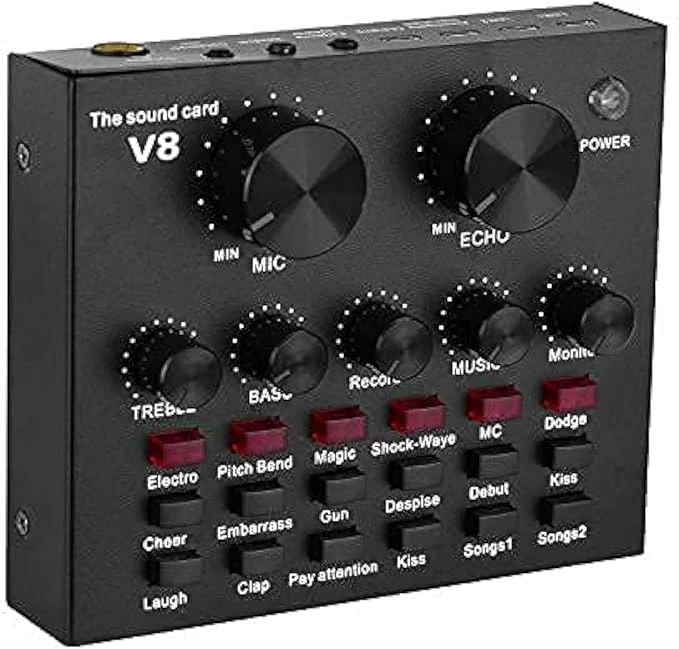V8 Portable Audio Mixer Bluetooth Sound Card – Your All-in-One Solution for Live