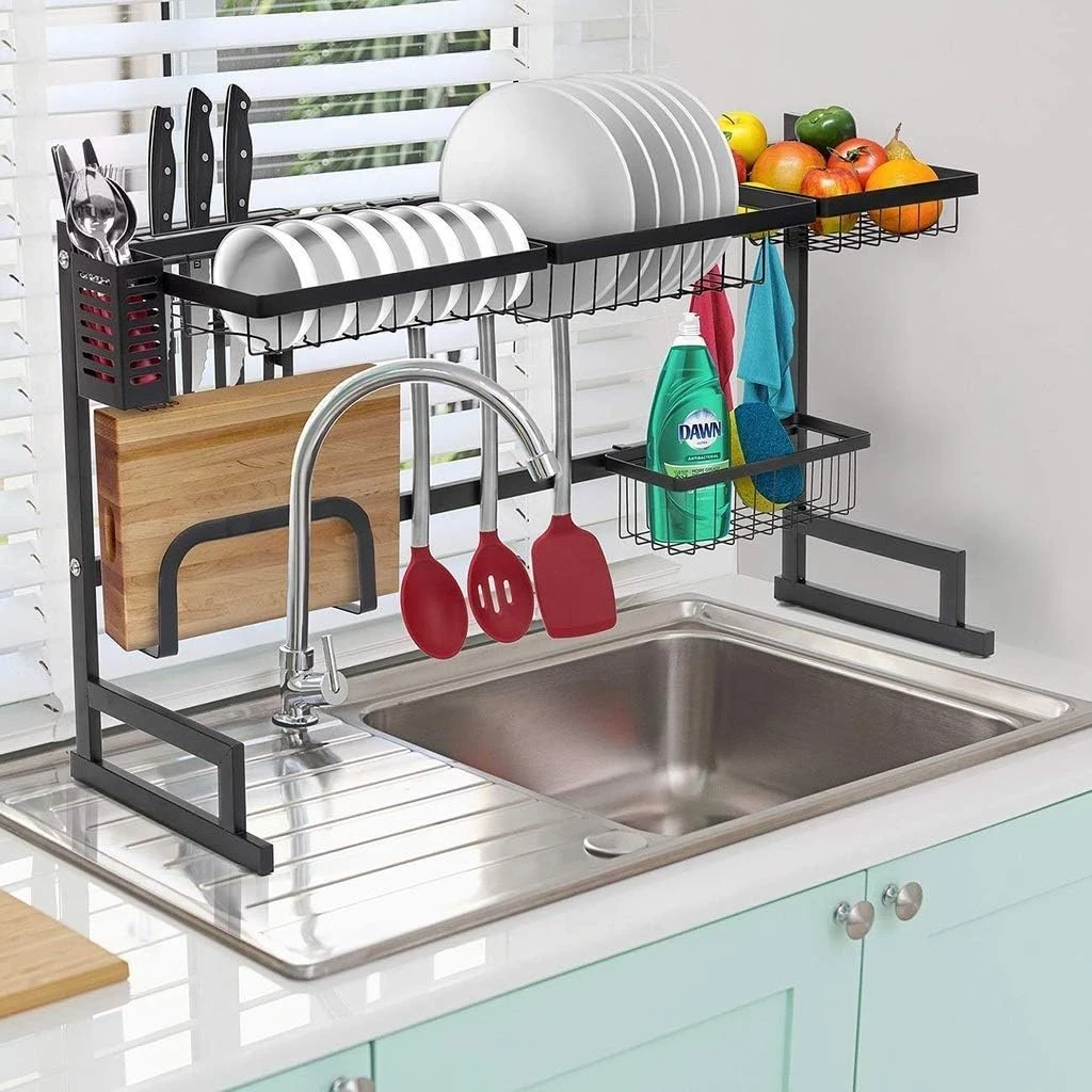Over-Sink Dish Drying Rack – Space-Saving Kitchen Organizer